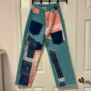 SHEIN Patchwork Jeans (XS)